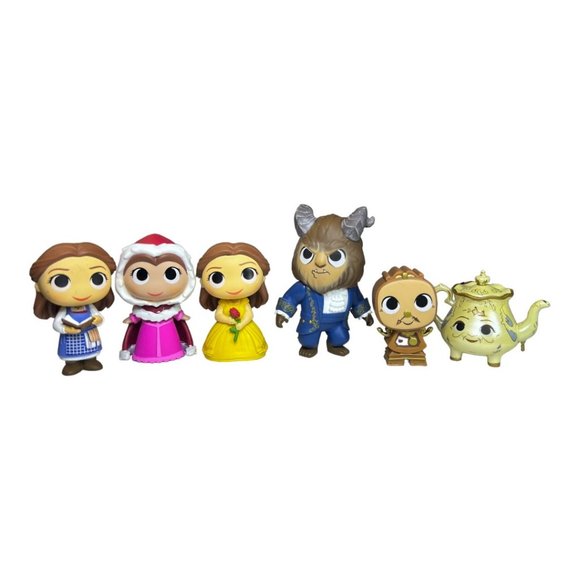 Lot of 6 Disney Beauty and the Beast Funko Mini Figures Size 3.5" - 2" - Picture 4 of 10